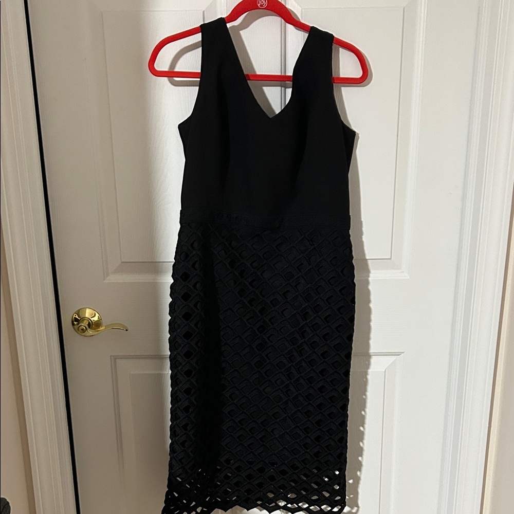 WHBM Elegant Black Sleeveless Dress